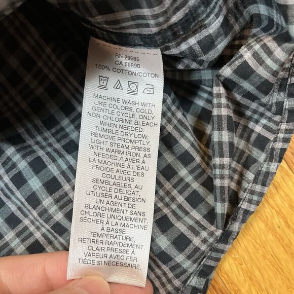 Pendleton Short Sleeve Green Plaid Button Down Shirt Size Large See Note - Picture 6 of 7